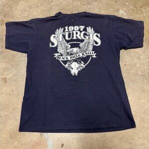 Vintage 90s Sturgis Black Hills Rally Bike Week 1997 Y2K Biker Shirt Size Large